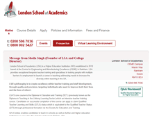 Tablet Screenshot of londonschoolofacademics.com